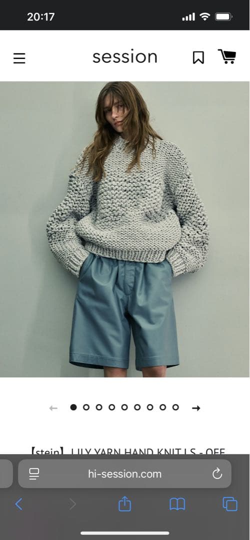 今週限定 stein LILY YARN HAND KNIT LS