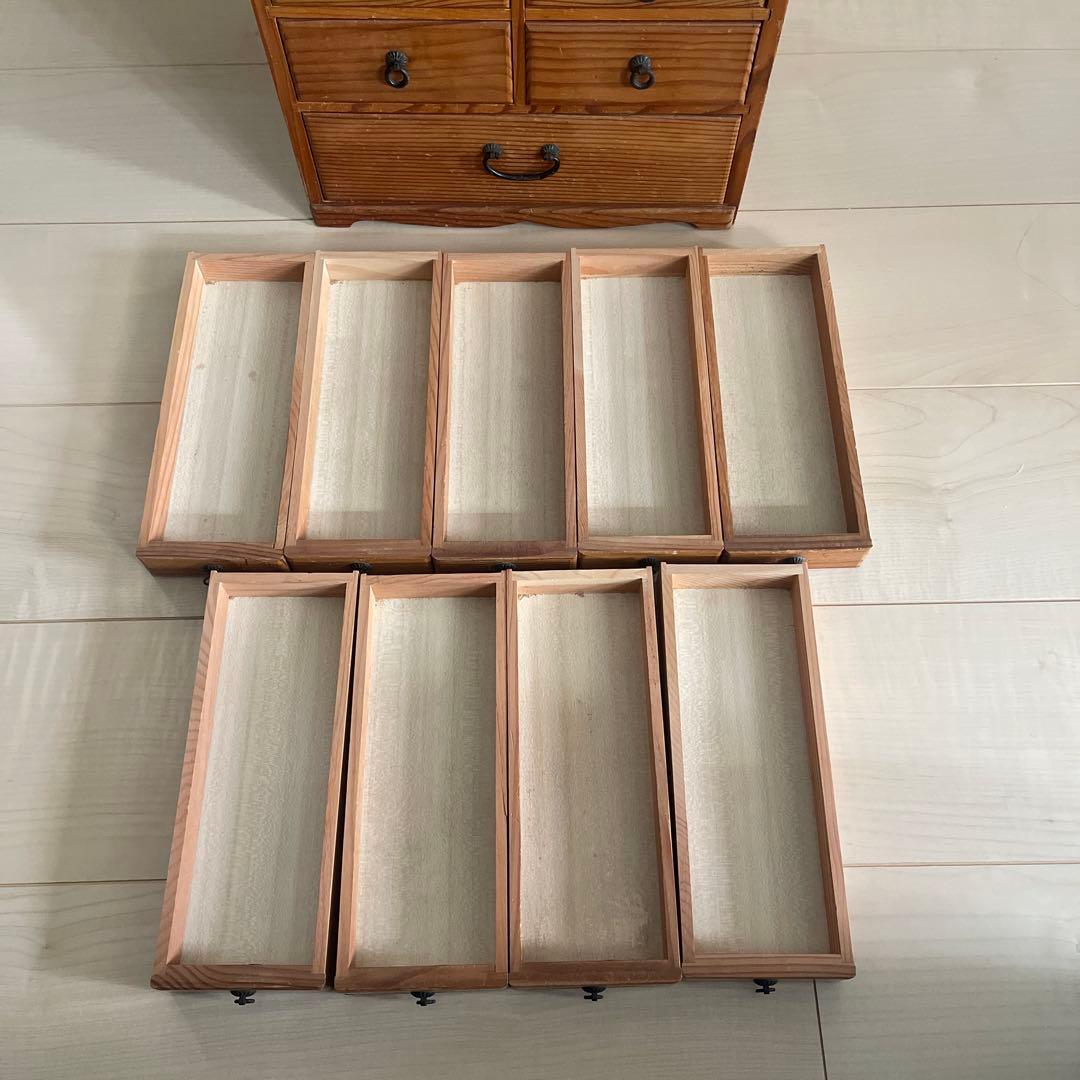 昭和レトロ アンティーク家具　薬箪笥　薬棚　小物入れ　ヴィンテージ　22杯