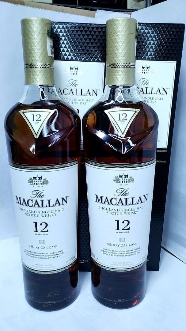 The Macallan 12年 シングルモルトウイスキー 2本セット