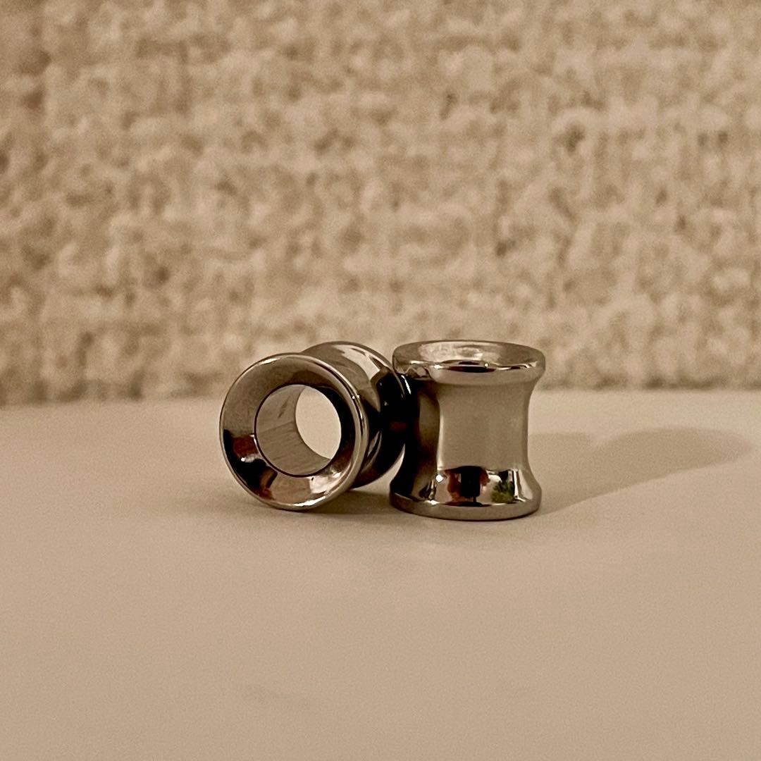 アナトメタル・ダブルフレアアイレット・2G・ステンレス (6.4mm)