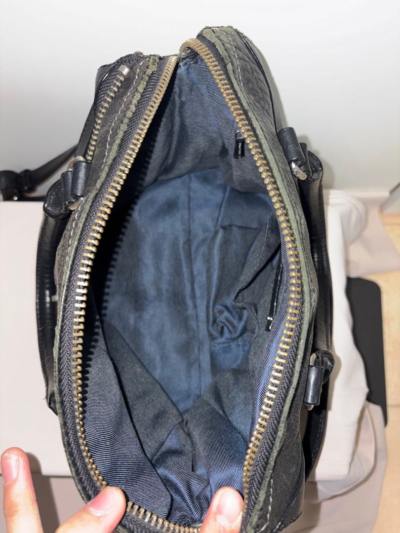 DIESEL ブラックレザー 2WAYハンドバッグ ショルダーバッグ 最安y2k