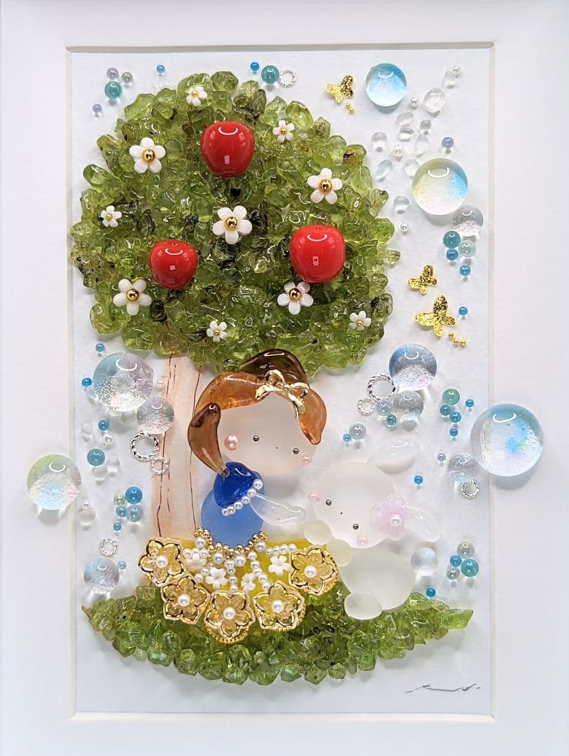 『Apple Blossom & Princess.*』シーグラスアート