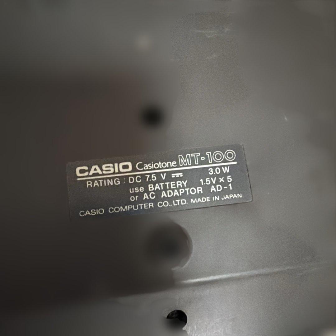 ⭐️CASIO MT-100 ビンテージシンセサイザー セミアナログ アダプター付