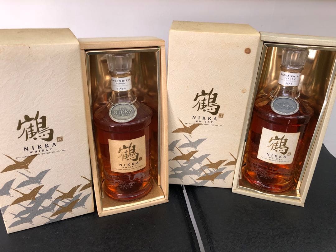 s-120 NIKKA TSURU ウイスキー 専用ボックス入り　鶴　スリム2本