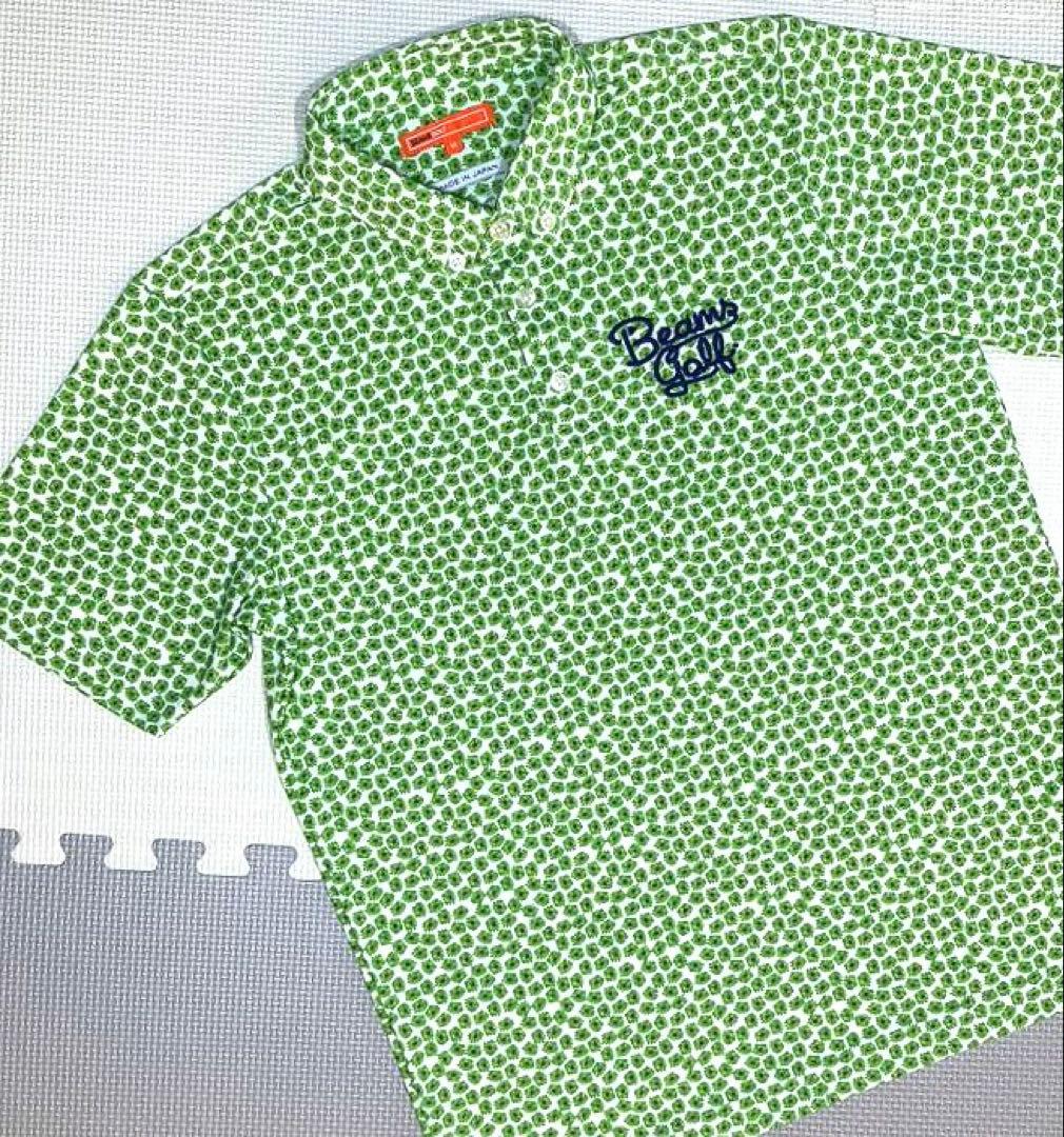 BEAMS GOLF デイジーモチーフ ボタンダウン ポロシャツ／M