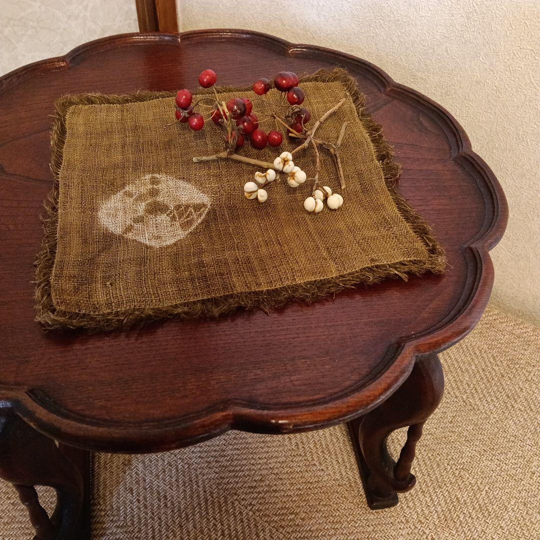 K*i様 骨董 李朝 ソバン 李朝 お膳　花形 虎脚 机　花台 木製 飾り台