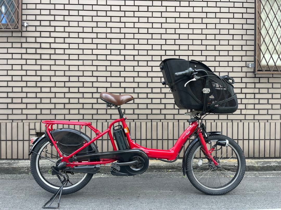 レッド 電動アシスト自転車 チャイルドシート付き