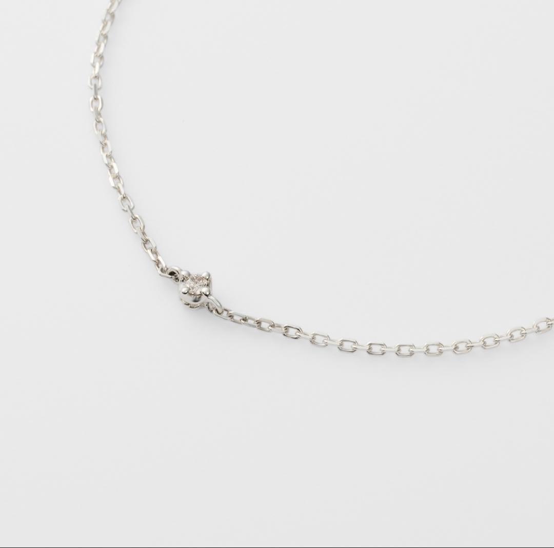 シンプル シルバー アンクレット　agate