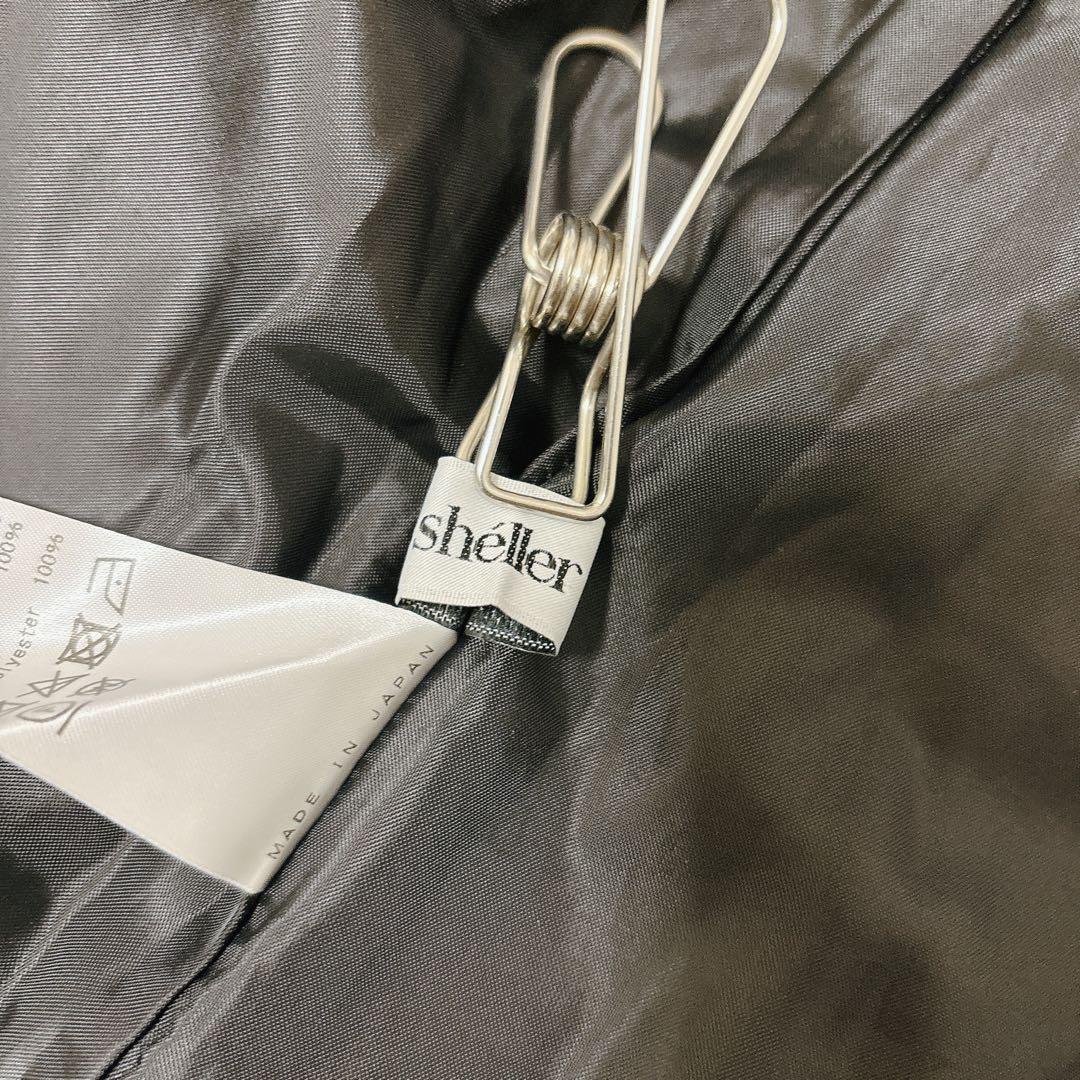 【極美品】シェリエ　Sheller フロントZIPツイードドレス　黒　白