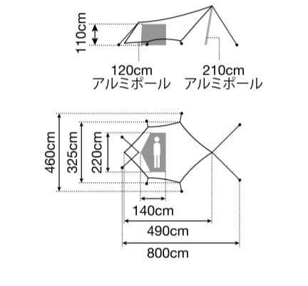 スノーピーク( peak) タープ ヘキサイーズ 1（インナーテント付）