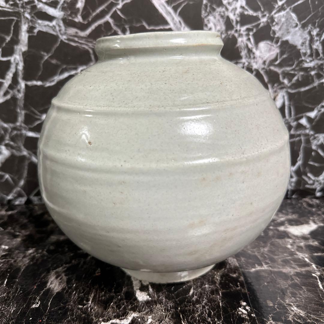 李朝、白磁、壺。