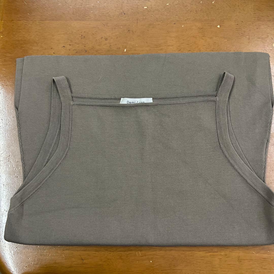 デミルクスビームス／ヘルシーニットキャミ.M カーキ