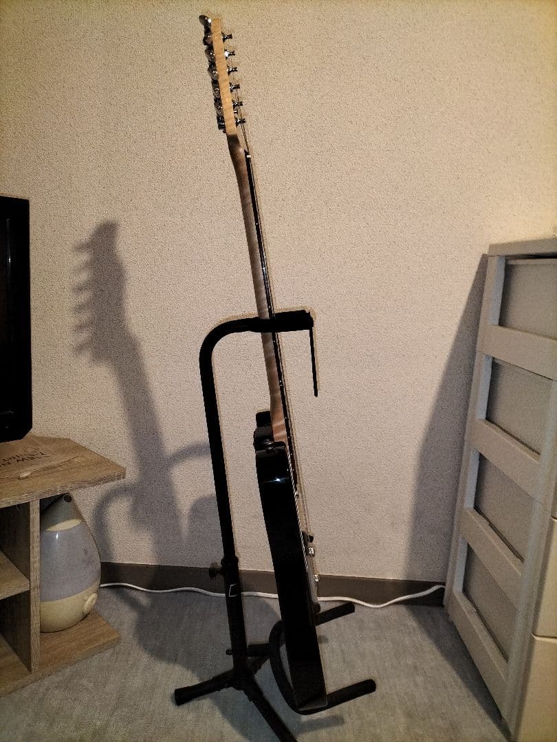 Bacchusバッカス テレキャスターBTE-1R/ブラック【トラ杢ネック】