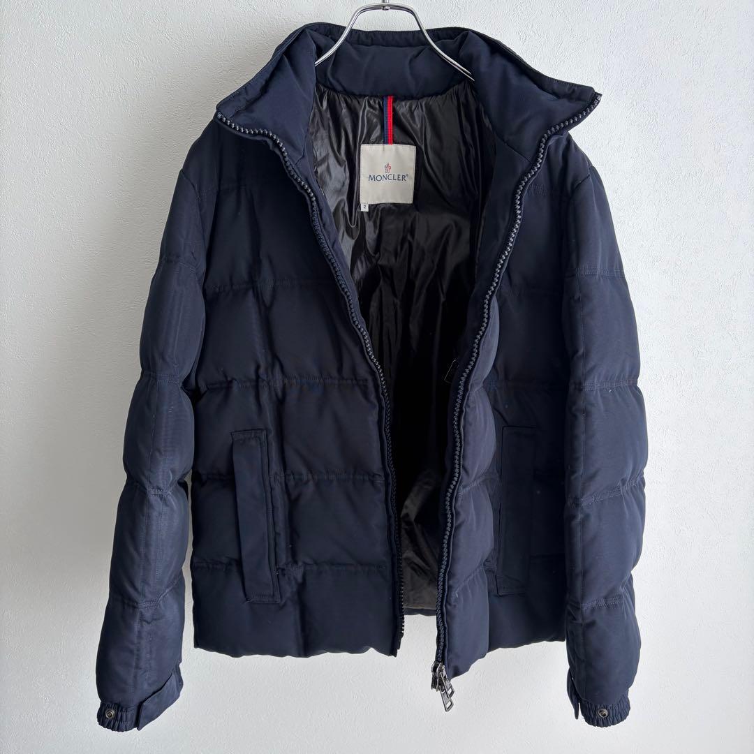 【美品/Lサイズ‼︎】モンクレール　ダウンジャケット　2way ネイビー　希少素材
