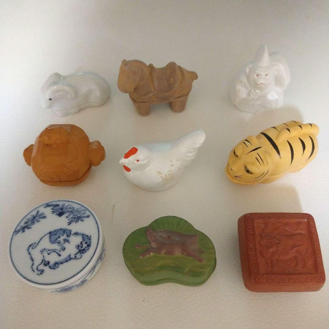 茶道 香合 干支 9個セット