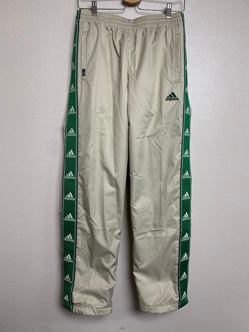 アディダス　ＬＬ　ウインドブレーカー　上下　セットアップ　ベージュ　サイドロゴ