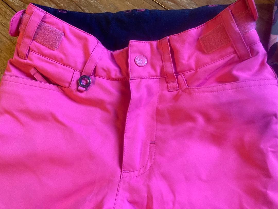 専用ROXY スキーウェア 130 スノボ 上下　腰履きパンツ ピンク系 キッズ