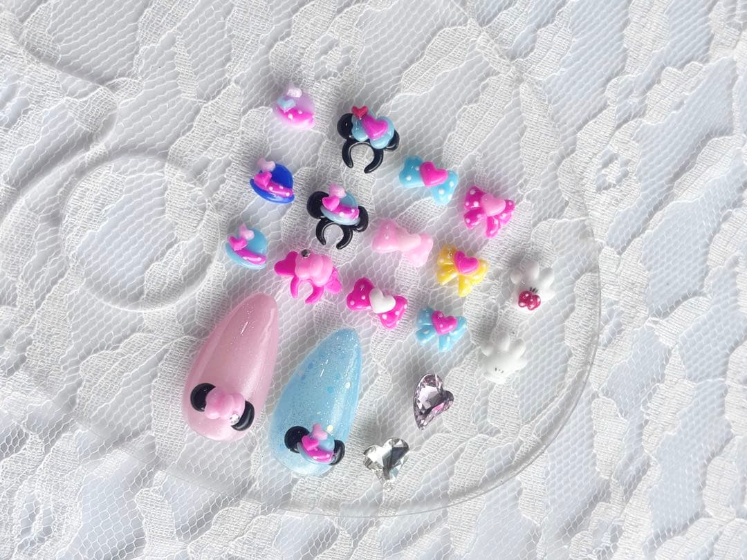 【3D ネイルパーツ】パルパルーザ ディズニー ミニー　ミッキー　カチューシャ