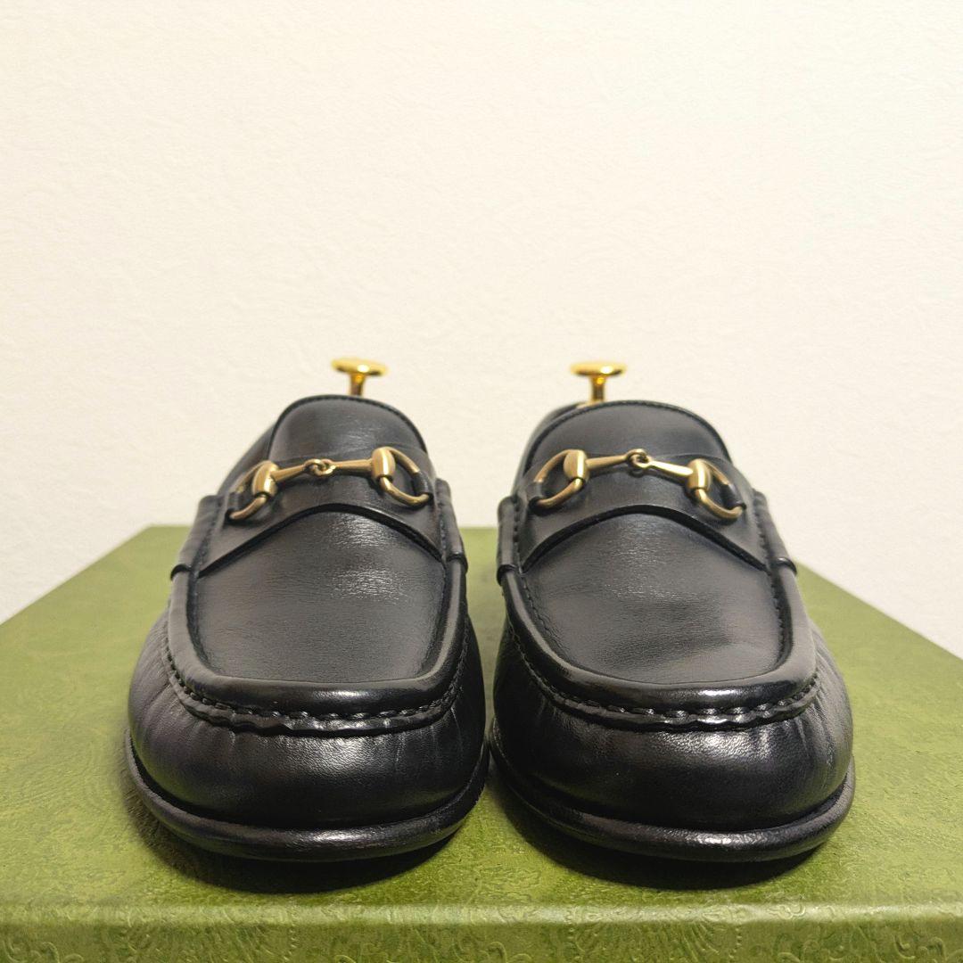美品　GUCCI　ホースビットローファー　ヴィンテージ　黒　金　37 1/2C
