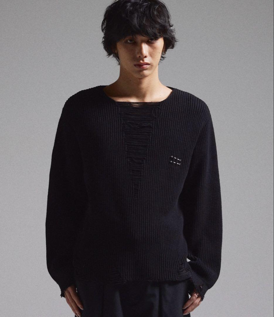 Grancy Pierced Damage Knit 未開封