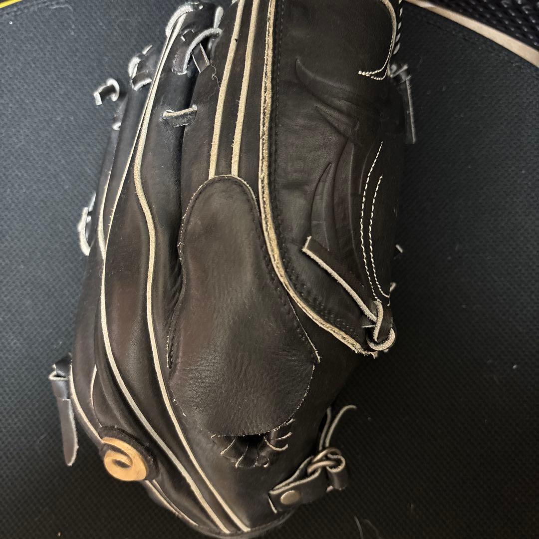 ASICS GEL-STRONG 軟式グローブ 黒硬式　併用可