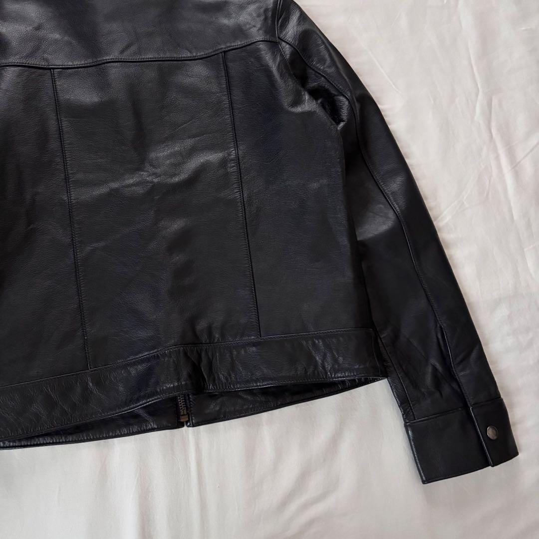 大人気！MOUSSY 牛革 シングル ライダース レザー ジャケット