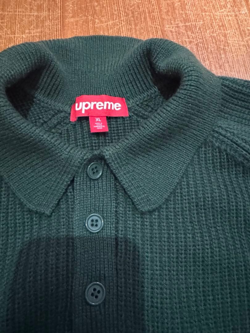 H*O様 Supreme Small Box Polo Sweater Gree