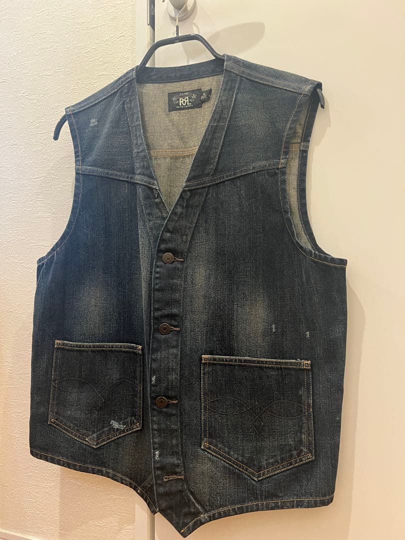 【スペシャル／希少サイズM】RRL／VEST／デニム／ベスト／ラルフローレン