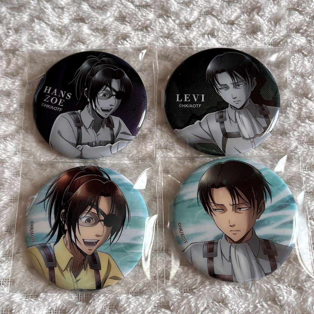 ★ 進撃の巨人 リヴァイ ハンジ 海 缶バッジ