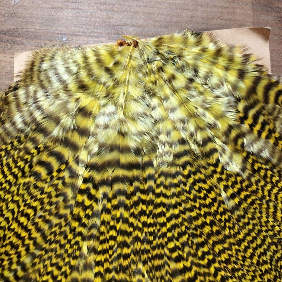 ​【良質】フライタイイング用 サドルハックル 2色セット（グリズリー染色他）