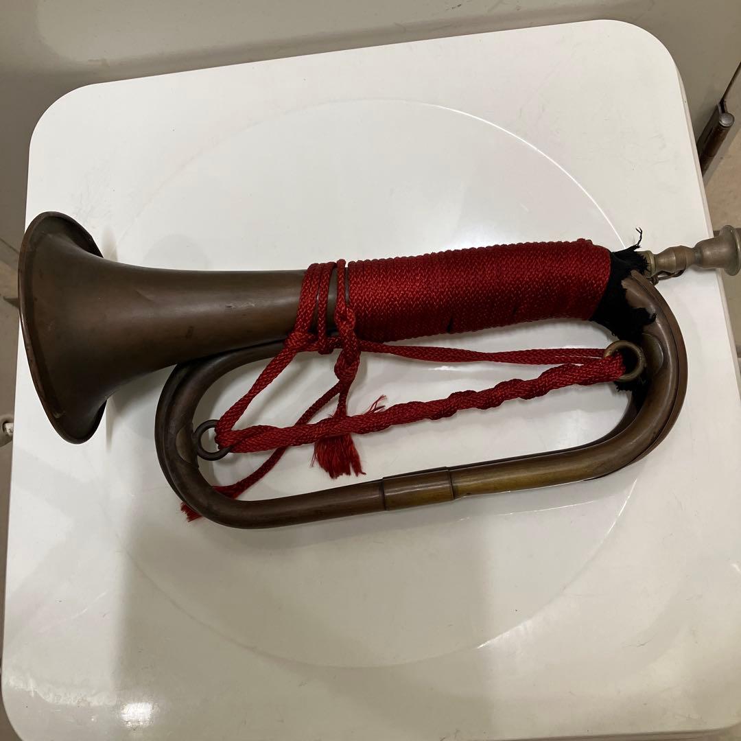 旧日本軍 軍隊ラッパ 突撃ラッパ 陸軍 軍用 アンティーク 当時物 レトロ