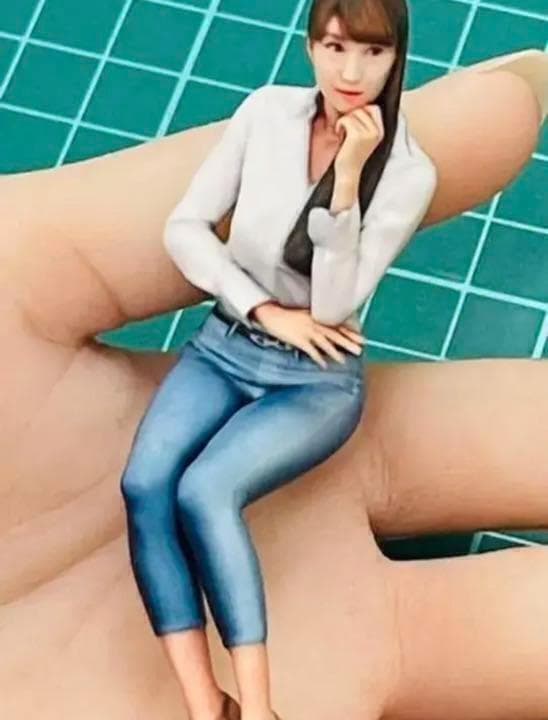 完成品★1/18★フィギュア★デニム美人★1/64より大★