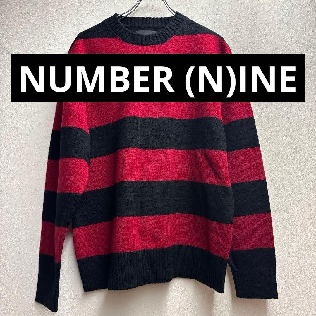 m*o様 ☆ ナンバーナイン L 赤黒ボーダー 06期風 カートコバーン ニット