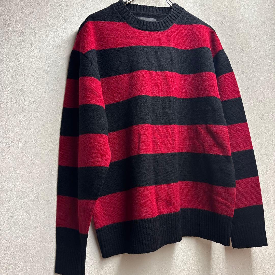 m*o様 ☆ ナンバーナイン L 赤黒ボーダー 06期風 カートコバーン ニット
