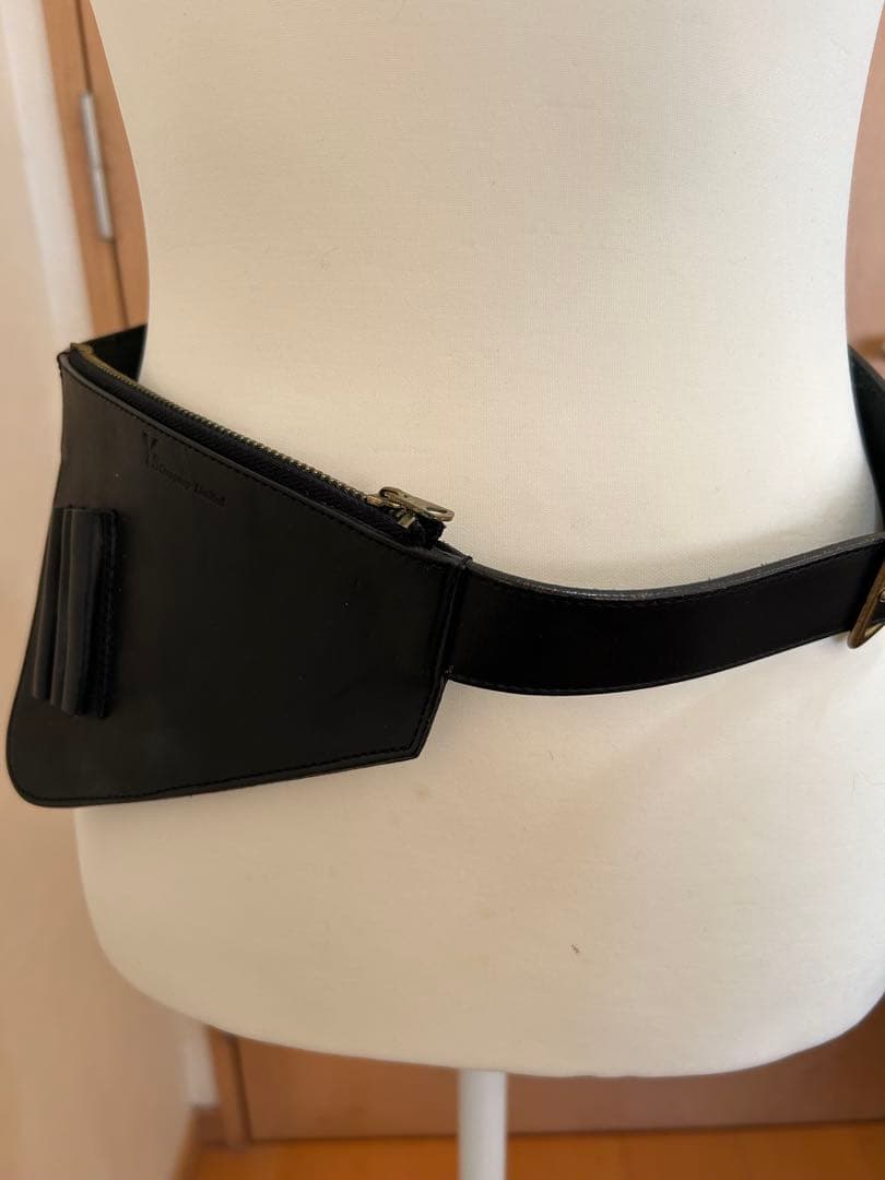 ⭐️ワイズポーチ付きベルト黒極美品⭐️