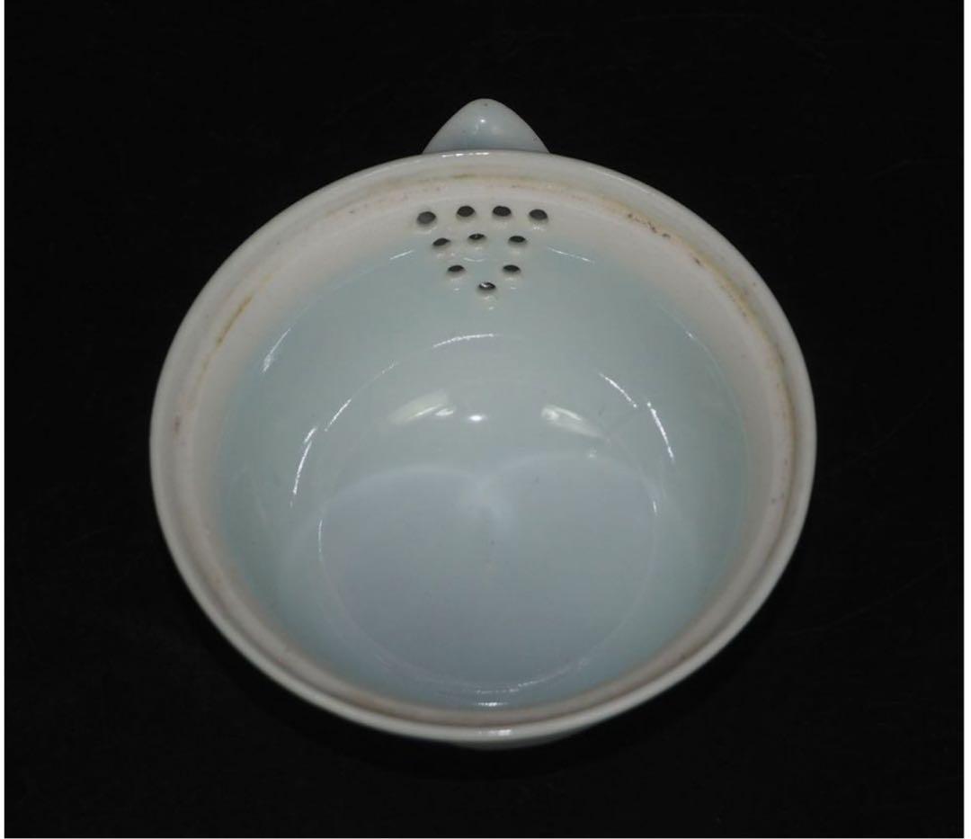 送料無料　二代 三浦 竹泉 造 青華山水漢詩図泡瓶/宝瓶　煎茶道具