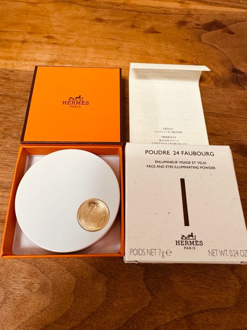 HERMES フェイスパウダー プードル24フォーブル02ローズゴールド