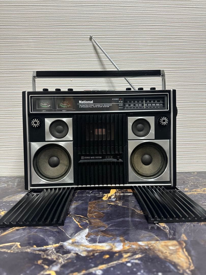 美品NATIONAL ラジカセ レコーダーRS-457 AM/FM ラジオ昭和