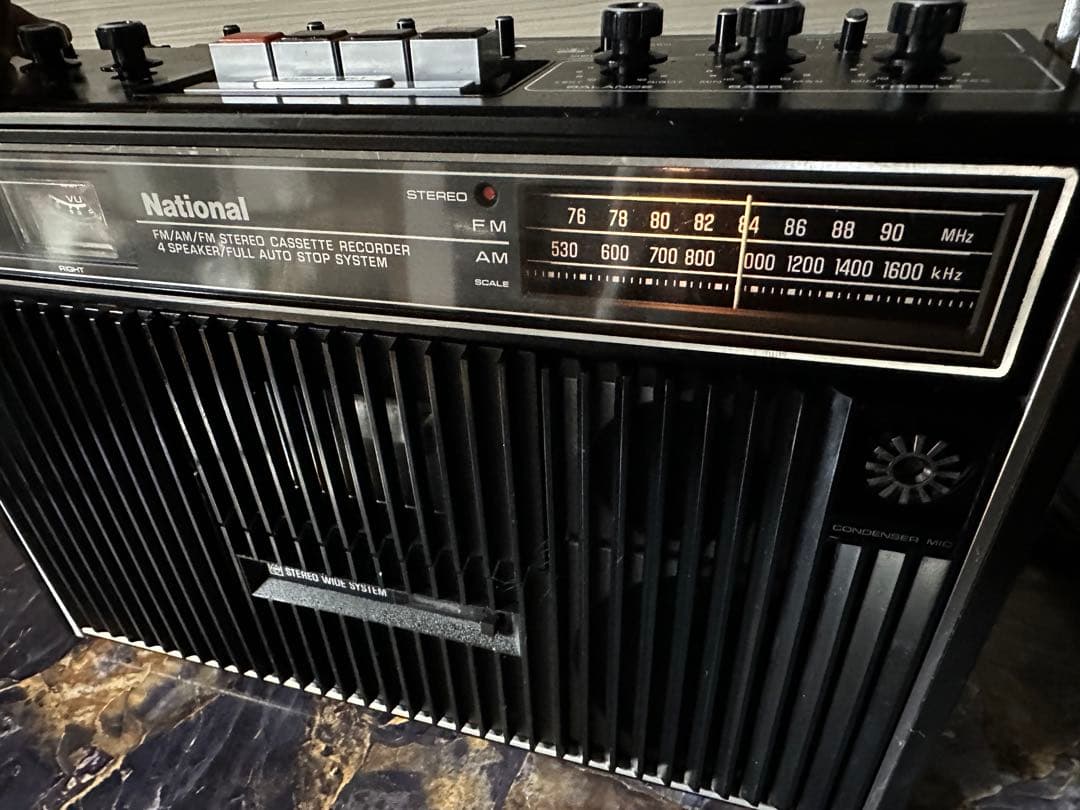 美品NATIONAL ラジカセ レコーダーRS-457 AM/FM ラジオ昭和