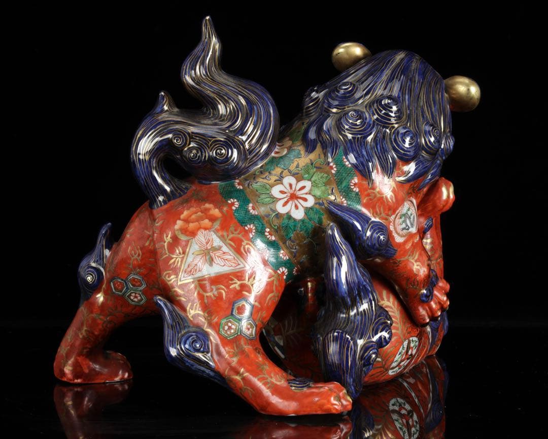 絡み獅子 戯れ獅子 狂い獅子 獅子 置物 縁起物 厄除 魔除 古美術 骨董品