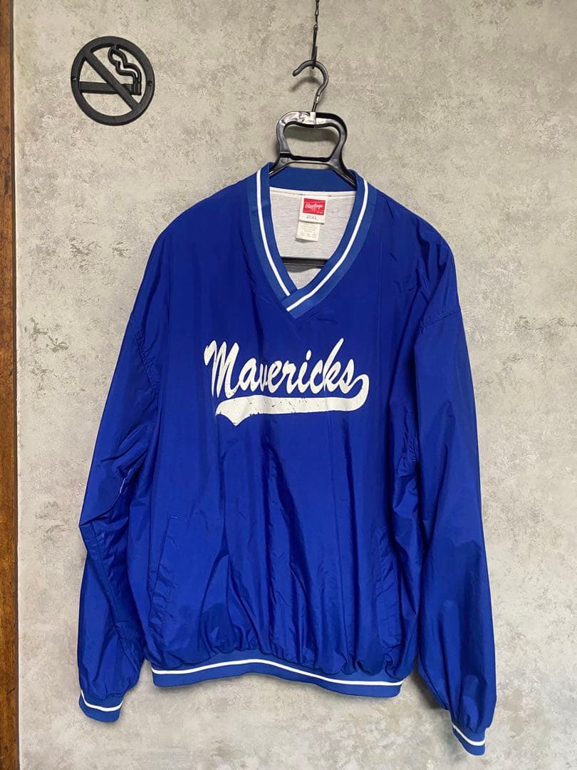 プルオーバー ナイロンジャケット　ブルー　古着