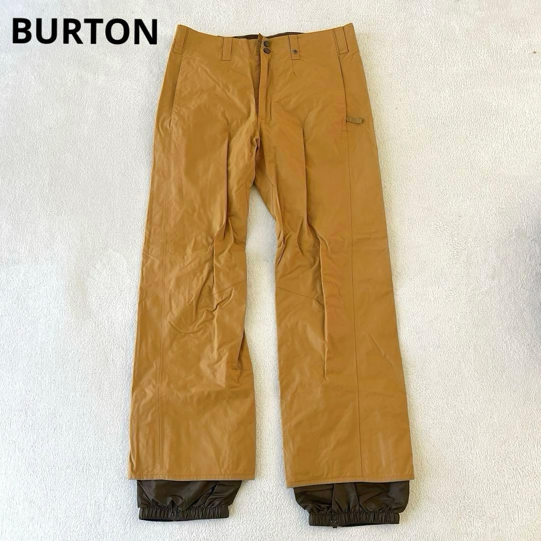 BURTON バートン スノーボードパンツ ロゴ刺繍 ベージュ 大きいサイズL