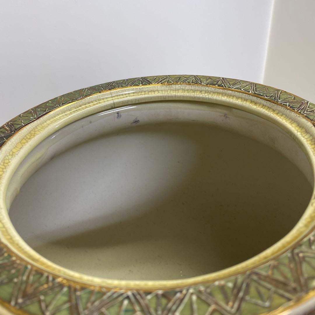 香炉 特大 薩摩焼？ 三足香炉