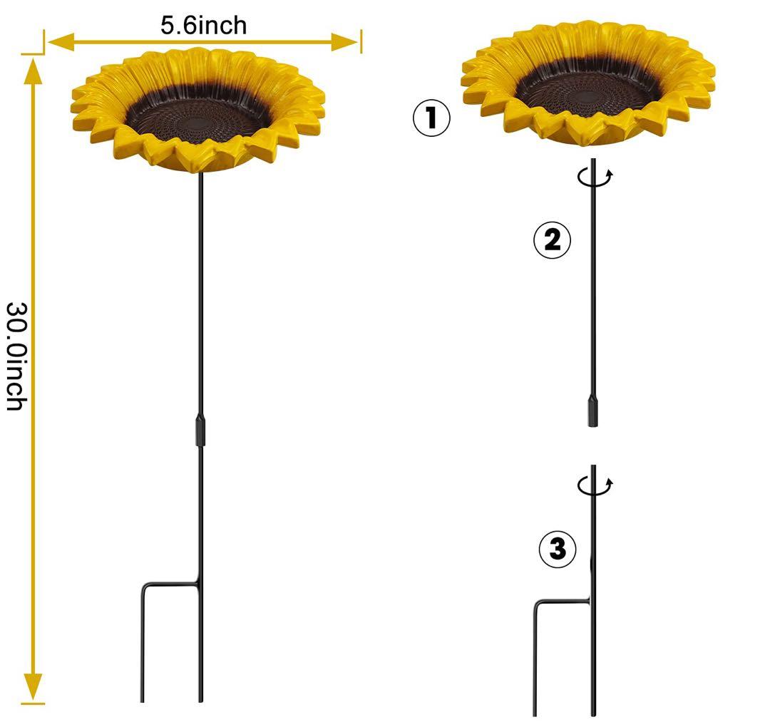 MIXXIDEA ひまわり鳥フィーダー バードバス アウトドア用 鳥の餌やり器