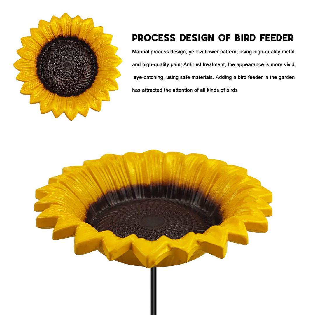 MIXXIDEA ひまわり鳥フィーダー バードバス アウトドア用 鳥の餌やり器