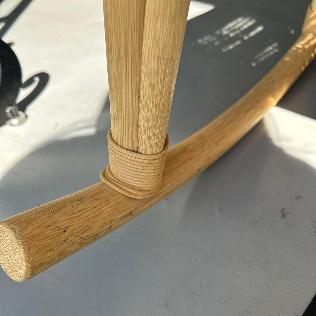 チェア付きベビーベッド　ラタンゆりかご