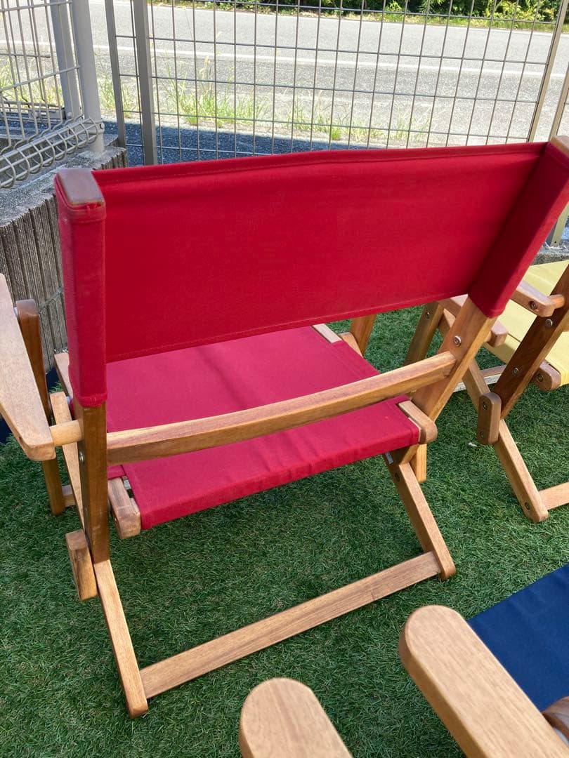 アウトドアチェア　4脚セット　キャンバス生地