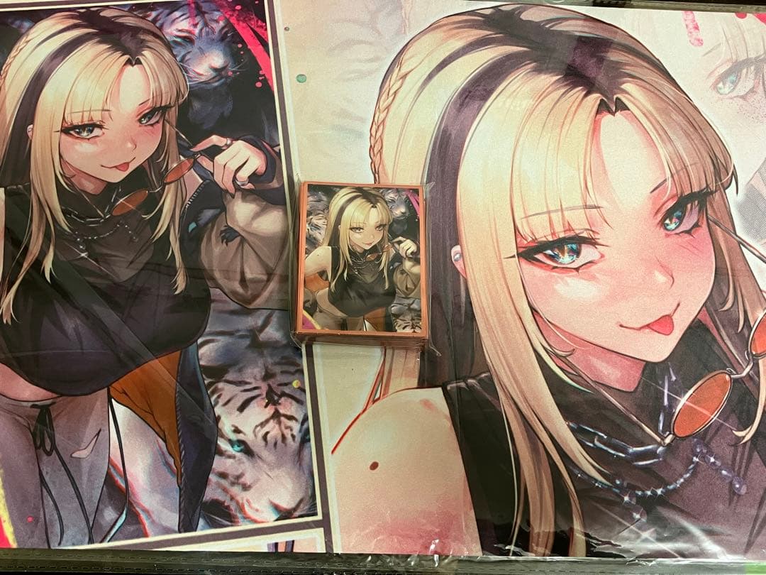 白詰草　ホロライブ　スリーブ　プレイマット　虎金妃笑虎