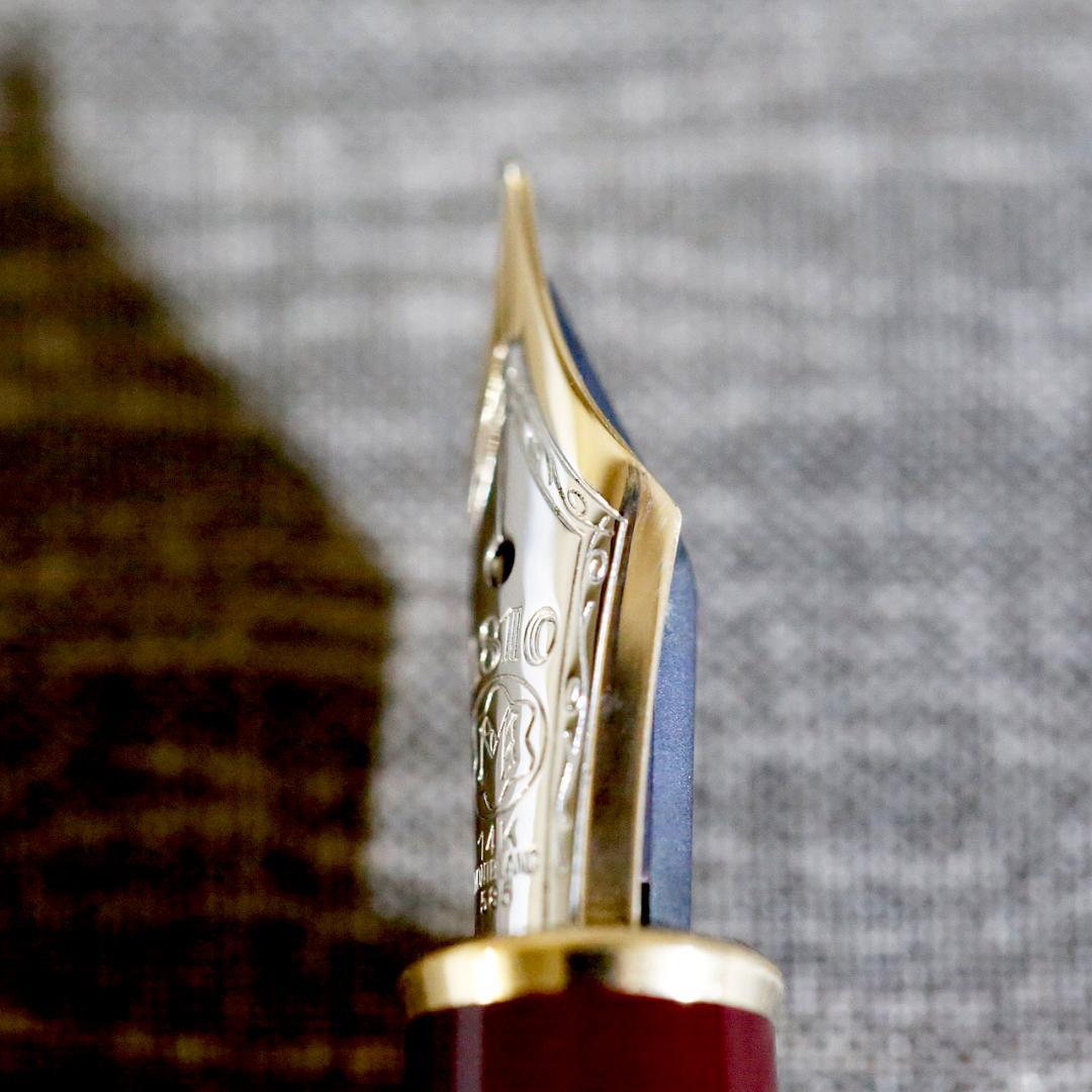 【美品 送料込み】モンブラン 万年筆 １４４ マイスター ボルドー