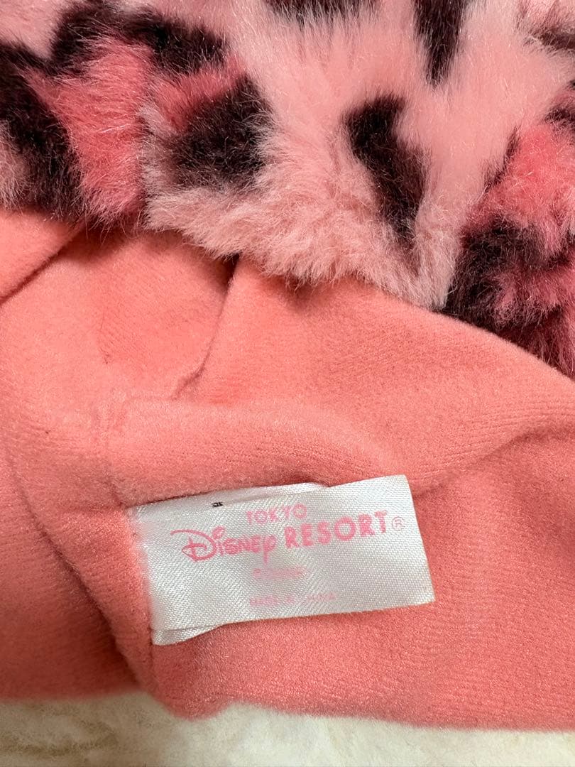 値下げ可✨　東京ディズニーリゾート ヒョウ柄ファンキャップ　ピンク